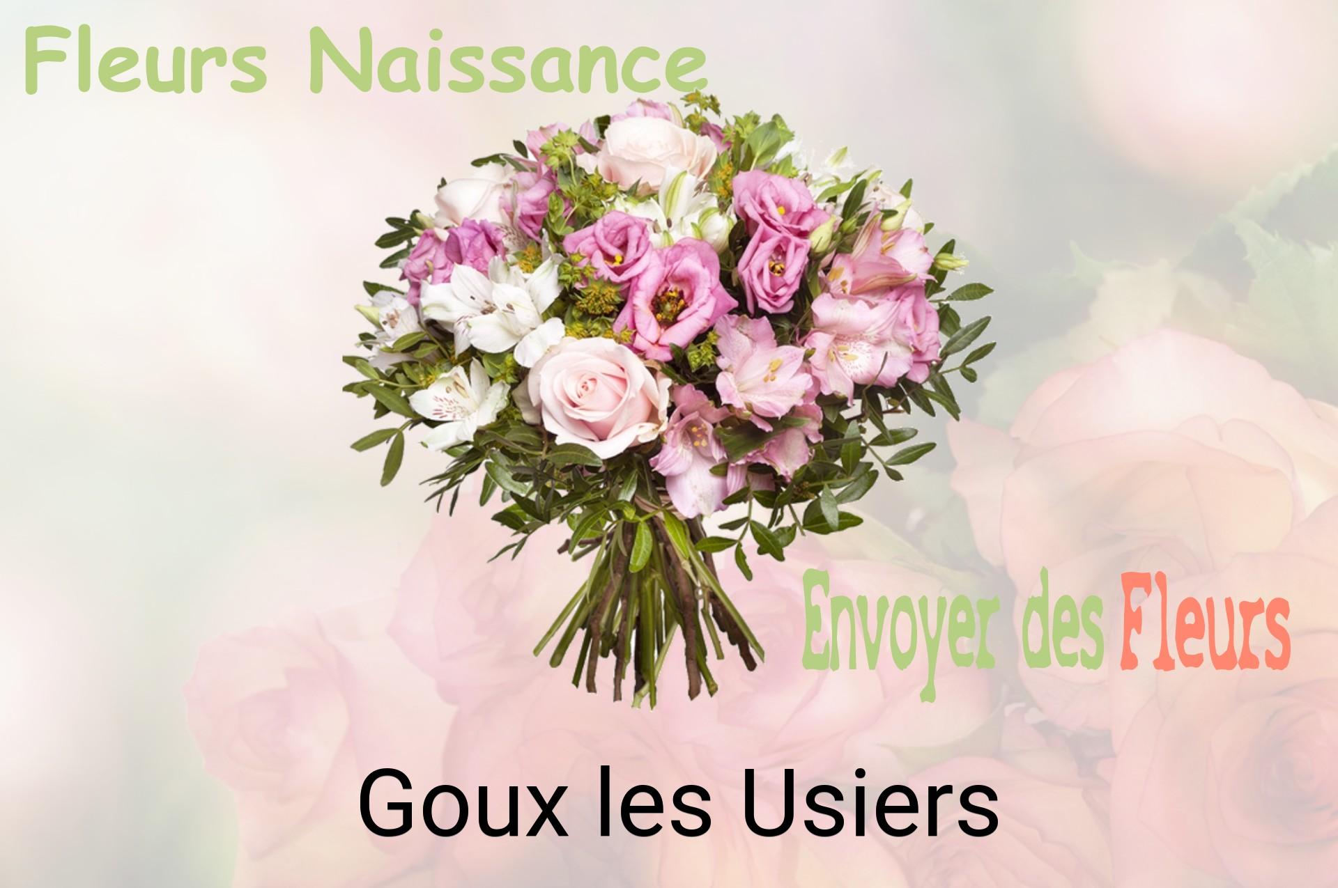 Bouquet de fleurs de naissance livré à Goux-les-Usiers