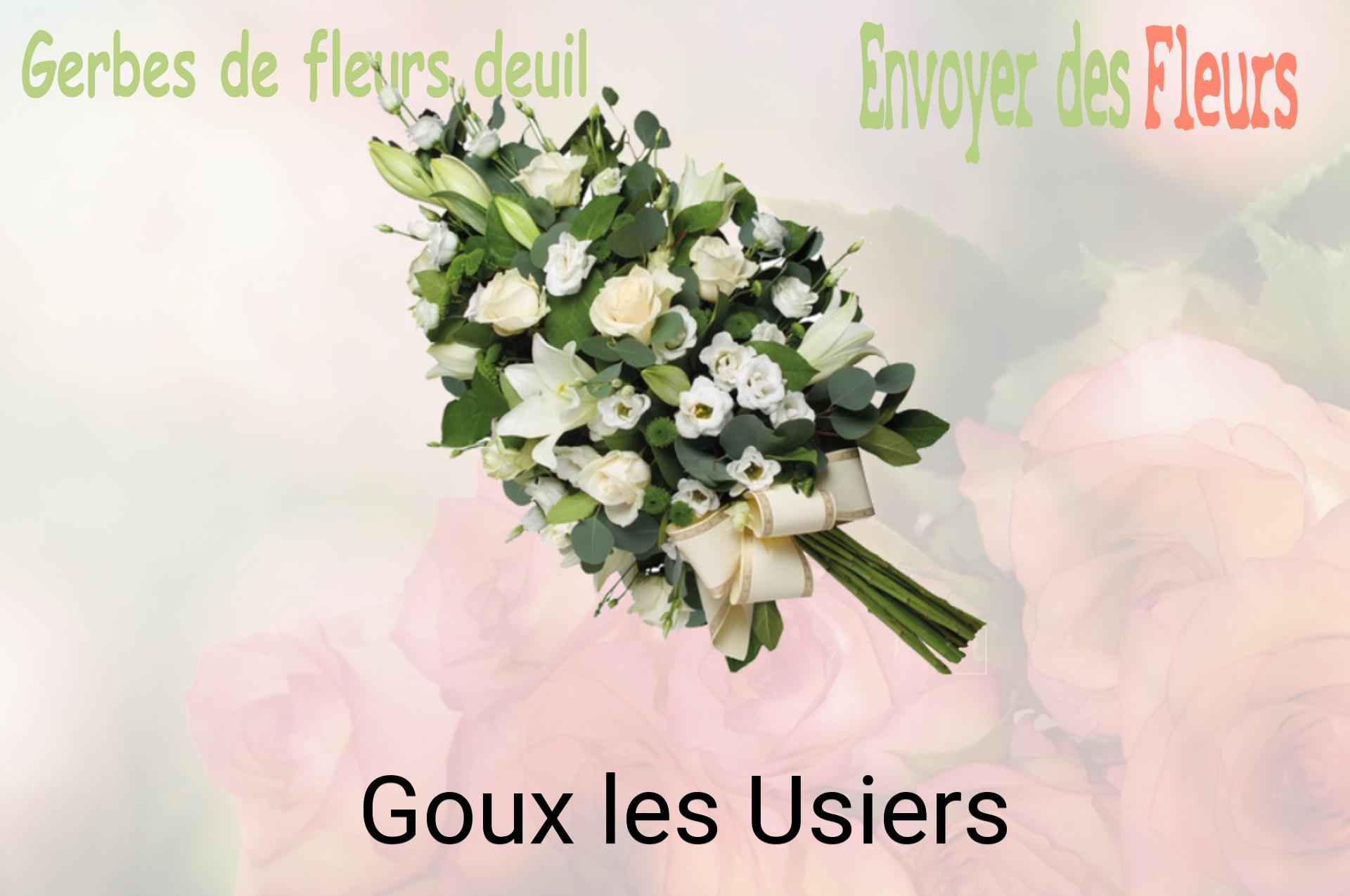 Gerbe de fleurs de deuil livrée à Goux-les-Usiers
